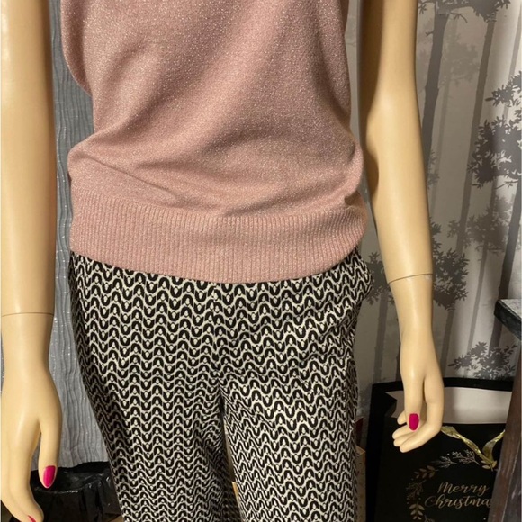 Super sparkly Blush Colour turtleneck top size Small - Picture 3 of 6